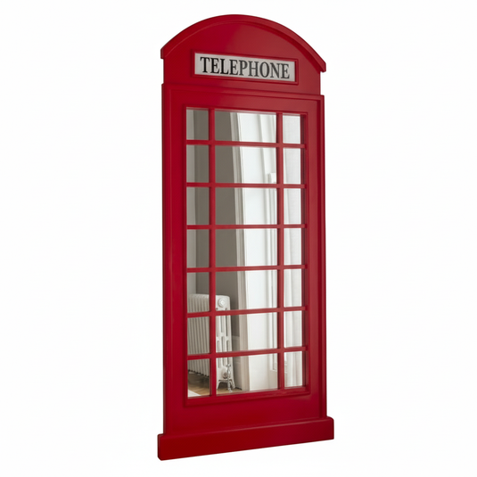 Translation missing: en.Full Length Mirror - Multi-Panel Style | Vintage Telephone Box Style Floor Mirror | Tall Full Body Dressing Mirror for Bedroom, Living Room, Hallway &amp; Studio Décor 