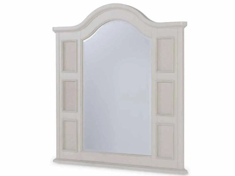 Mango Wood Yonin Dresser Decorative Mirror Frame| Wooden Mirror | White Finish 