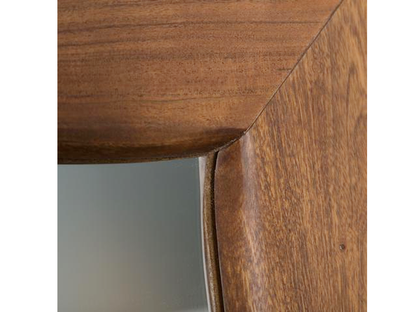 Mango Wood Home Decorative Heddwyn Standing Mirror for Living Room | Teak Finish