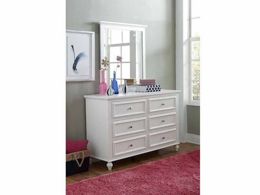 Mango Wood Haniy Dresser Decorative Mirror Frame| Wooden Mirror | White Finish