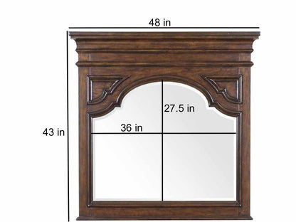 Mango Wood Neph Dresser Decorative Mirror Frame| Wooden Mirror | Brown Finish