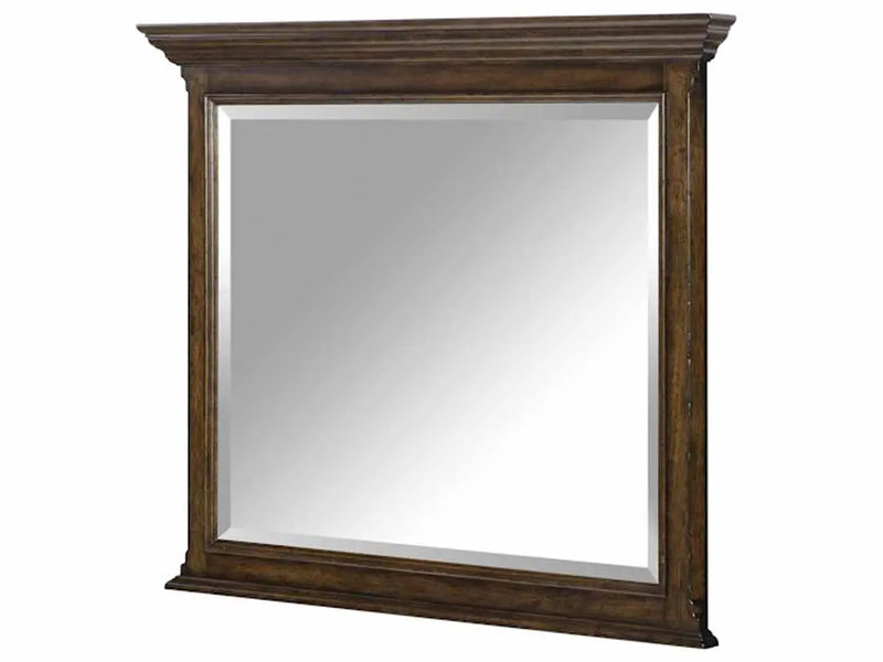 Mango Wood Svanhi Dresser Decorative Mirror Frame| Wooden Mirror | Brown Finish 
