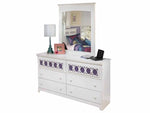 Mango Wood Cadogn Dresser Decorative Mirror Frame| Wooden Mirror | White Finish 