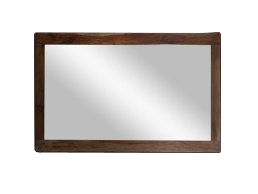 Sheesham Wood Mubin Wall Decorative Mirror Frame| Wooden Mirror | Brown Finish