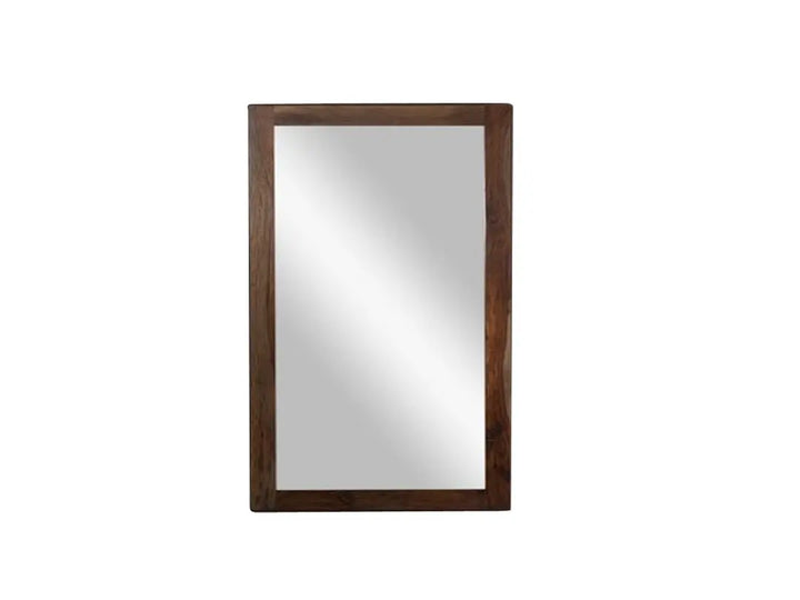 Translation missing: en.Sheesham Wood Mubin Wall Decorative Mirror Frame| Wooden Mirror | Brown Finish 