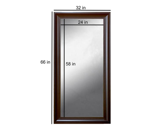 Mango Wood Doiren Wall Decorative Mirror Frame| Wooden Mirror | Brown Finish