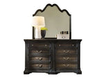 Mango Wood Home Decorative Nepht Dresser Wall Mirror for Living Room 