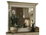 Mango Wood Dini Dresser Decorative Mirror Frame| Wooden Mirror | White Finish 