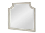 Mango Wood Jupit Wall Decorative Mirror Frame| Wooden Mirror | White Finish 