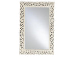 Mango Wood Home Decorative Perlo Wall Mirror for Living Room 