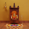Handcrafted Sheesham Wood Temple with Storage for Pooja Room | Temple for Home