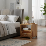 Solid Wood Mary Bedside Storage Table for Living Room 