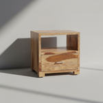 Solid Wood Mary Bedside Storage Table for Living Room 