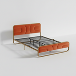 Modern Metal Platform Bed Frame with Upholstered Velvet Tufted Headboard & Heavy-Duty Slat Support - Black 