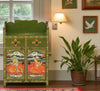 Handpainted Wooden Storage Cabinet Living Room (Multicolor)