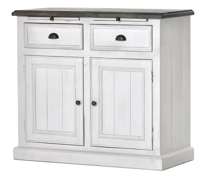 Mango Wood Zinkiv Sideboard Storage Cabinet for Living Room | Wooden Cabinet for Kitchen | White Finish 