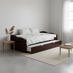 Solid Wood Gymea Daybed with Trundle Bed for Living Room | Bed for Bedroom 