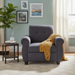 Single Seater Fabric Sofa | Comfortable & Stylish Upholstered Sofa for Home & Office | Durable & Elegant Living Room Seating S-271-1 Seater 