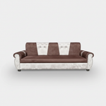 Stylish 2- Seater Sofa Set for Modern Living Space Furniture in Brown and Beige Color 
