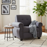 Single Seater Fabric Sofa | Comfortable & Stylish Upholstered Sofa for Home & Office | Durable & Elegant Living Room Seating S-271-1 Seater 