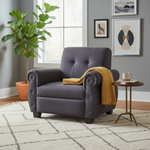 Single Seater Fabric Sofa | Comfortable & Stylish Upholstered Sofa for Home & Office | Durable & Elegant Living Room Seating S-271-1 Seater 