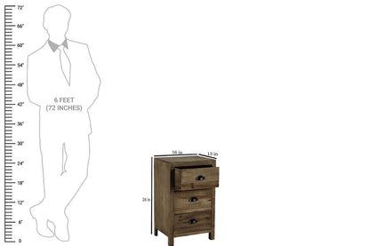 Solid Wood Manki Bedside Storage Table for Living Room
