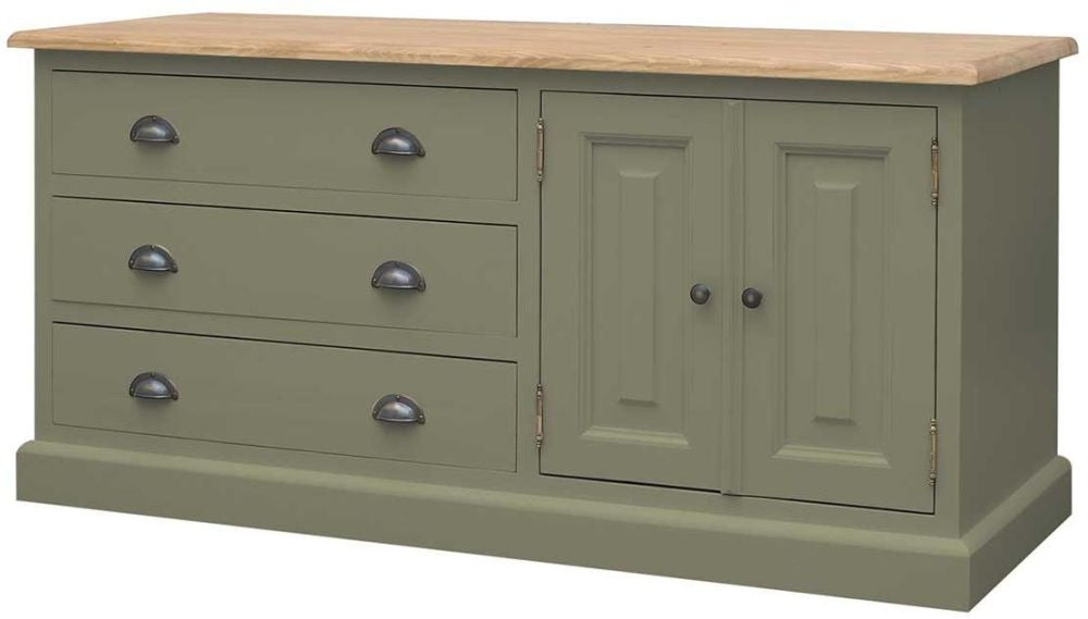 Mango Wood Leo Storage Entertainment TV Stand Unit for Living Room 