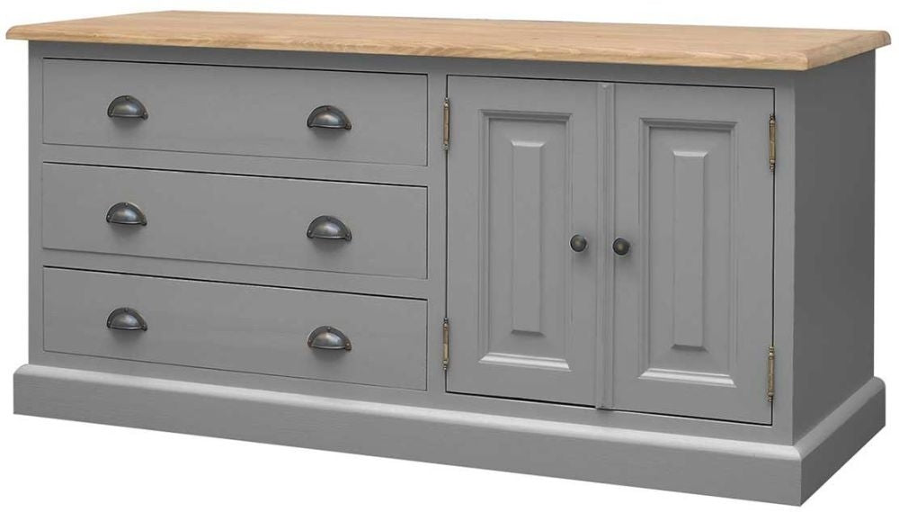 Mango Wood Leo Storage Entertainment TV Stand Unit for Living Room 