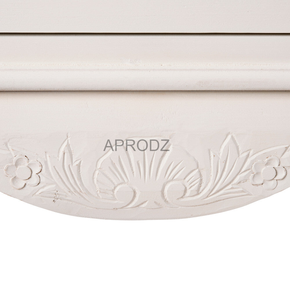 Mango Wood Multipurpose Storage 1-Door Libson Wardrobe Almirah for Living Room | White Finish