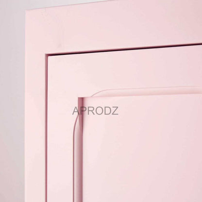 Mango Wood Single Doors Multipurpose Storage Kiev Wardrobe Almirah for Living Room | Pink 