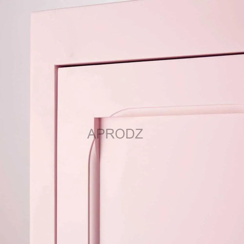 Mango Wood Single Doors Multipurpose Storage Kiev Wardrobe Almirah for Living Room | Pink 
