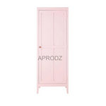 Mango Wood Single Doors Multipurpose Storage Wardrobe for Living Room | Grey 