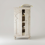 Mango Wood 2-Door Wardrobe Storage Cupboard for Cloths (Solid Wood - White) 