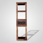 Durque Sheesham Wood Vertical Wall Shelf - Provincial Teak Finish | Wall shelf provincial teak finish 