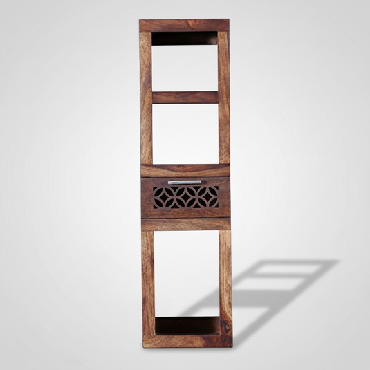 Translation missing: en.Durque Sheesham Wood Vertical Wall Shelf - Provincial Teak Finish | Wall shelf provincial teak finish 