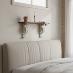 Reclaimed Wood Sinior Floating Wall Shelf for Living Room | Wall Shelves | White Finish 