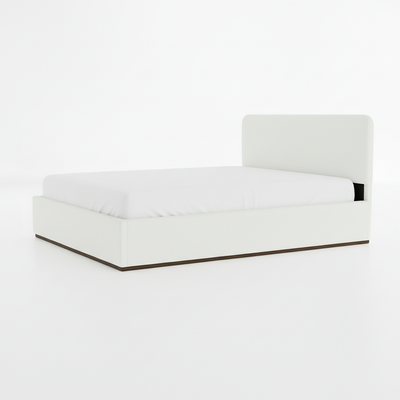 Eira Cloud Boucle Bed Frame With Storage, Upholstered Headboard, Metal Bed Frame With Headboard