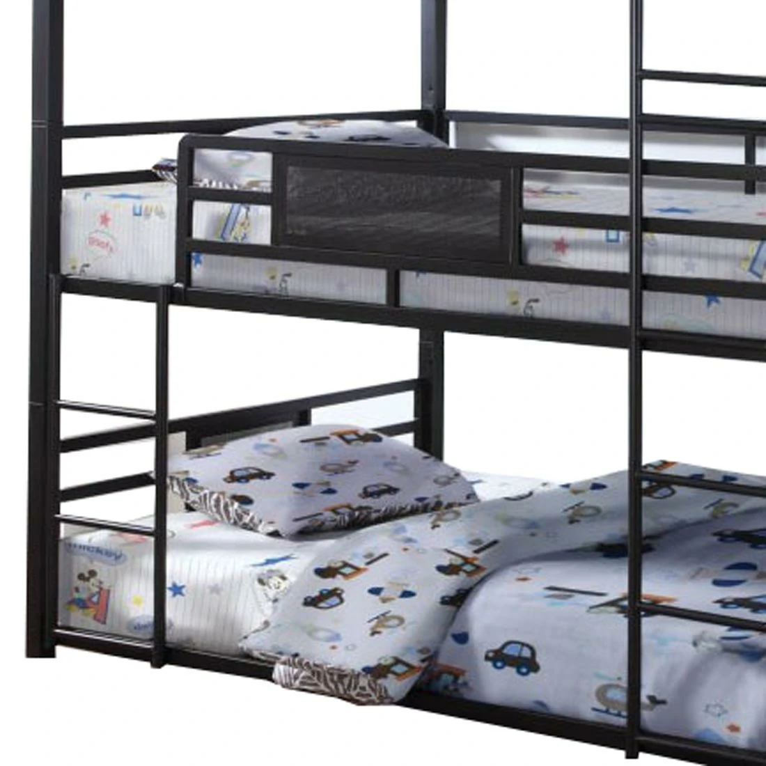 Aprodz Bartlett Black Steel Full Size Triple Metal Bunk Bed (Metal - black)